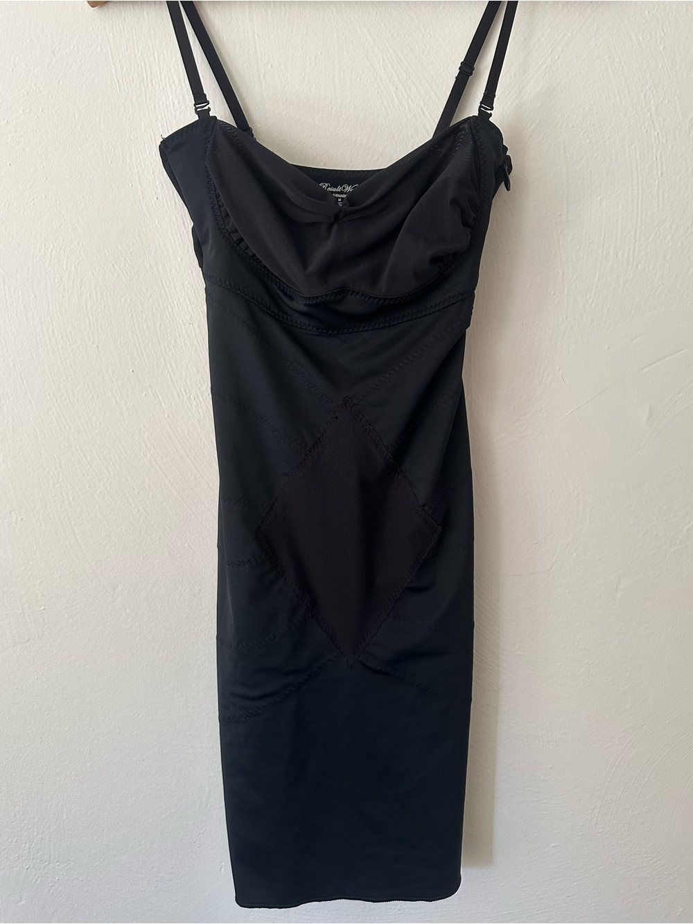 Mondaine Result Wear Black ShapeWear Slip w/ Removable Straps Medium